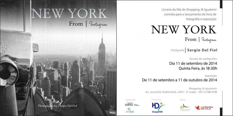 Exposição reúne fotos de Sérgio Del Fiol no lançamento de seu livro “ New York from Instagram ”